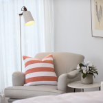 Scatter - Protea Chenille Broad Stripe Canyon white - 55 X 55 Cm