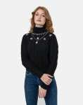 Sissy Boy Chunky Knit Poloneck Sweatshirt - XL Black
