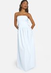 Tie Side Bandeau Maxi Dress - Blue