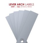 Lever Arch Labels Grey 12& 39 S