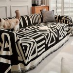 1PC Protective Seat Slipcover For 1 2 3 Seater Chenille Fabric Couch Pad Cover Set Non-slip Armrest Backrest Sofa Cover Bohemian