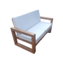 2 Seater Pine Patio Bench In Light Teak Stain