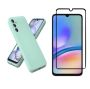 Silicone Phone Case & Screen Protector Combo Compatible With Samsung A55 - Turquoise