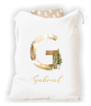 Personalised Christmas Bag - Gold Initial