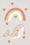 Rainbow Whale - Wall Art Print - A1