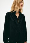 Frill-trimmed Blouse - Black