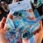 40pcs Decorative Stickers Glossy Blue Feather Sticker Pack Glitter Finish-Perfect For Laptops Water Bottles & More