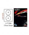 White DVD Laser Label 117 17MM