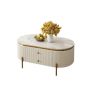 Asher Marble Top Coffee Table White