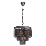 Small Palace Smoke Or Clear Crystal Chandelier - Black