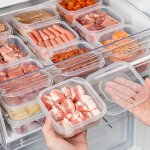 8PCS Leak-proof Reusable Food Storage Containers With Lids - Portable & Durable Plastic Sealed Boxes For Meat Fruits Vegetables