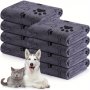 Microfiber Pet Towels For Dogs 60.96X101.6 Cm Super Absorbent & Quick Dry Soft & Durable Bath Towel With Paw Print Design For Quick Dog Bath Care