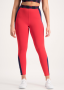 Colour Block Active Legging - Red - S