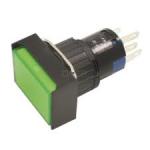 Push Button On off 16MM Green