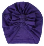 Turban Indigo Purple Bowknot