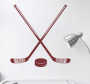 Crossed Hockey Sticks Sports Wall Sticker