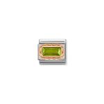 Composable Link Peridot Green Cz Rose Gold