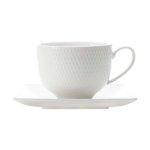 Basics Maxwell & Williiams White Diamonds Square Cup & Saucer 220ML