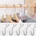 20PCS Space-saving Clothes Hanger Connectors - Stylish Plastic Closet Organizer With Wall-mount Design For Efficient Storage