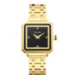 Eirini Square Quartz Watch Black Dial