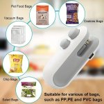 Portable MINI Snacks Bag Sealer Rechargeable 2 In 1 Bag Heat Sealer With Cutter For Chip Plastic Bag Re-sealer Keep Food Fresh S