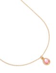 Goldair Gold Simple Teardrop Pink Pendant Necklace