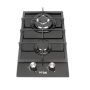 Totai 2 Burner Gas On Glass Hob Black 03/TS2BNR-GG