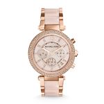 Parker Rose Gold Round Mixed Women's Watch MK5896