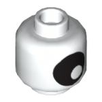 Parts Minifigure Head Without Face Large Black Eye With Pupil Pattern - Hollow Stud 3626CPB1112