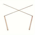 2PCS 99.9% Pure Copper Retractable Divination Rod - Flat Tip Divination Rod - Divination Rod Probing Rod For Ghost Hunting Tools