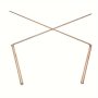 2pcs 99.9% Pure Copper Retractable Divination Rod - Flat Tip Divination Rod - Divination Rod Probing Rod For Ghost Hunting Tools Divination Water Treasure