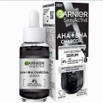 garnier pure active aha bha charcoal serum 30ml