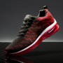 Men's Mesh Lace-up Sneakers - Air Cushioned Athletic Shoes - Shock-absorbing And Breathable - Running Basketball Workout Gym