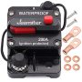200 Amp Circuit Breaker With Manual Reset Wire Lugs Copper Washer And Screws For Car Marine Trolling Motors Boat Atv Manual Power Protect 12V-52VDC W