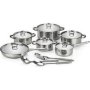15 Piece Heavy Bottom Stainless Steel Cookware Set
