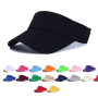 Solid Color Sports Sun Visor Hat Empty Top Adjustable Sun Hat For Outdoor Golf Tennis Running For Women & Men