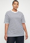 Tommy Hilfiger Plus Modern Reg Stripe C-nk Short - Reg Stp Ancient White Desert Sky