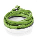 Double Bracelet In Coloured Leather