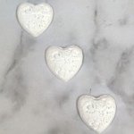 White Resin Heart Jewel White X3