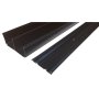 Wardrobe Sliding Door Track Set Of 2 Black 180CM