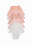 Plain Organic Cotton Bodyvests 5 Pack