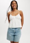 Cotton On Haven Button Front Cami - Polka Dot Gardenia