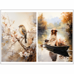Tear Resistant Deco Print White And Beige Wc