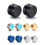2Pairs Simple Magnetic Earrings For Men Cartilage Tragus Non- Piercing Earrings Ear Clip Couple Jewelry