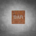 Bar Sign D03 - Rust - Powder Coated Aluminum