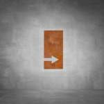 Arrow Sign D07 - Rust - Powder Coated Aluminum