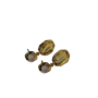 Citrine Stud Earrings Paired With White Crystal For A Sophisticated Look