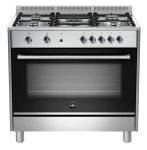 Rustica 90CM Parma Gas Hob & Electric Oven - Stainless Steel - 870-940 X 895 X 600MM