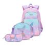 Ergonomic Mermaidtail 3 Piece Set Backpack School Bag For Girls