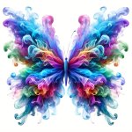 Beautiful Colorful Butterfly Pattern Fashion Heat Transfer Vinyl Patch Washable Iron On Patch For T-shirts Jeans Jackets Backpac